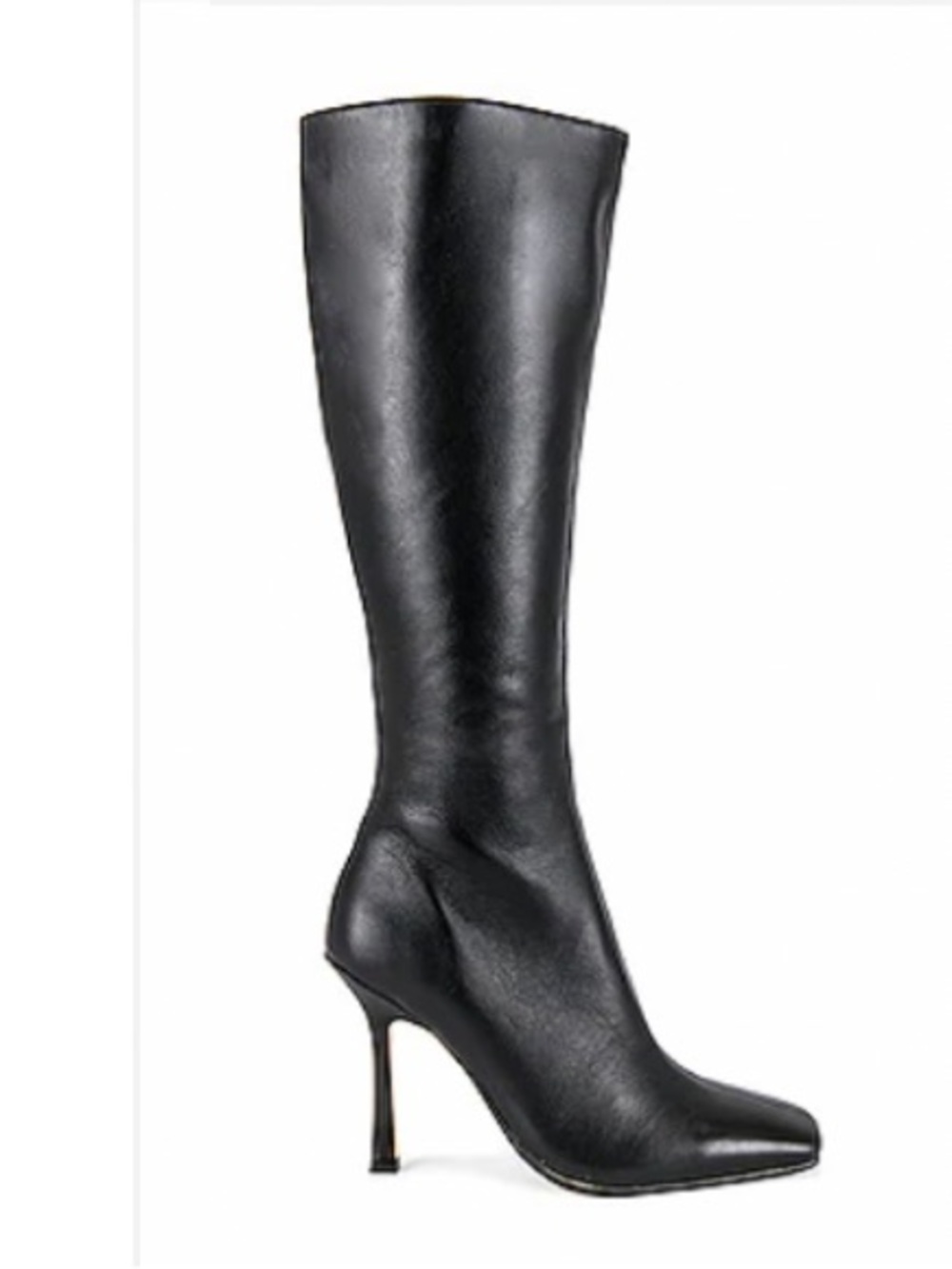 Tony Bianco Black Leather Knee-High Stiletto Boot Size 7